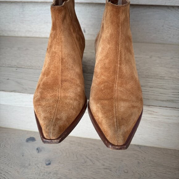 rag & bone Westin Pointed-Toe Suede Low-Heel Booties 38.5 - Picture 2 of 13